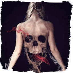 Girl-skull live wallpaper icon