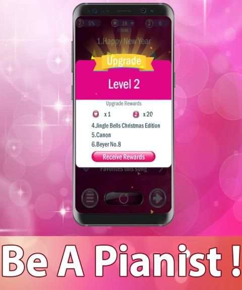 Pink Piano Tiles 3 screenshot 2