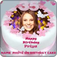 Name & Photo on Birthday Cake on 9Apps