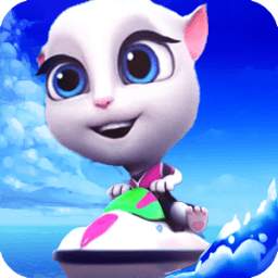 Games For Girls And Boys: Talking cat surfer