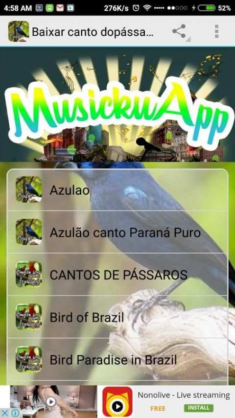 Baixar canto dopássaro azulão screenshot 2