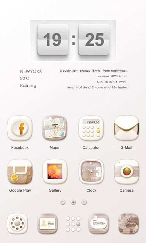 White Wooden GO Launcher Theme screenshot 5