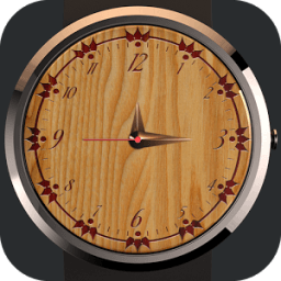 Analog Wood Watch Display أيقونة