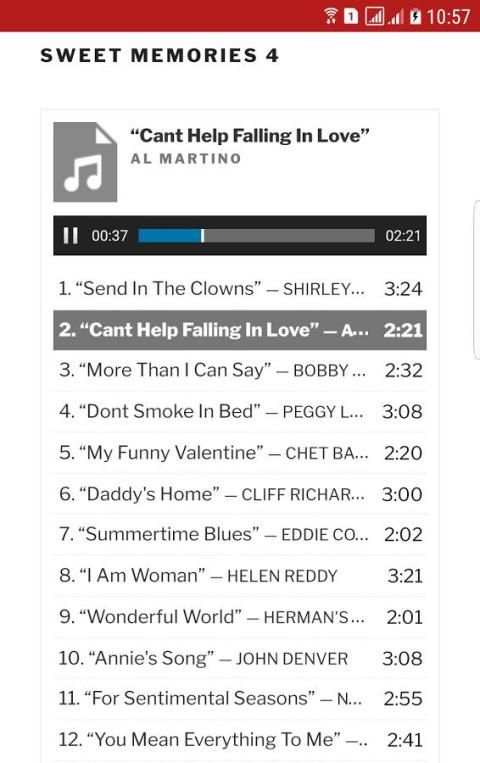 Sweet Memories Love Songs 1 تصوير الشاشة