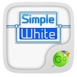 simple white go keyboard theme أيقونة