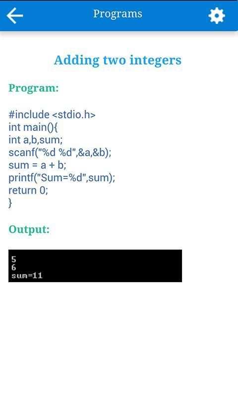 C Program स्क्रीनशॉट 3