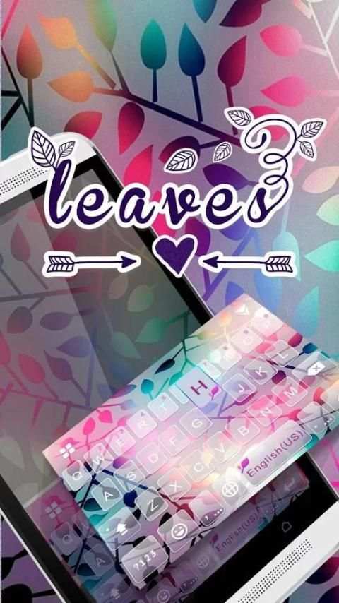 Leaves Emoji Kika Keyboard скриншот 8