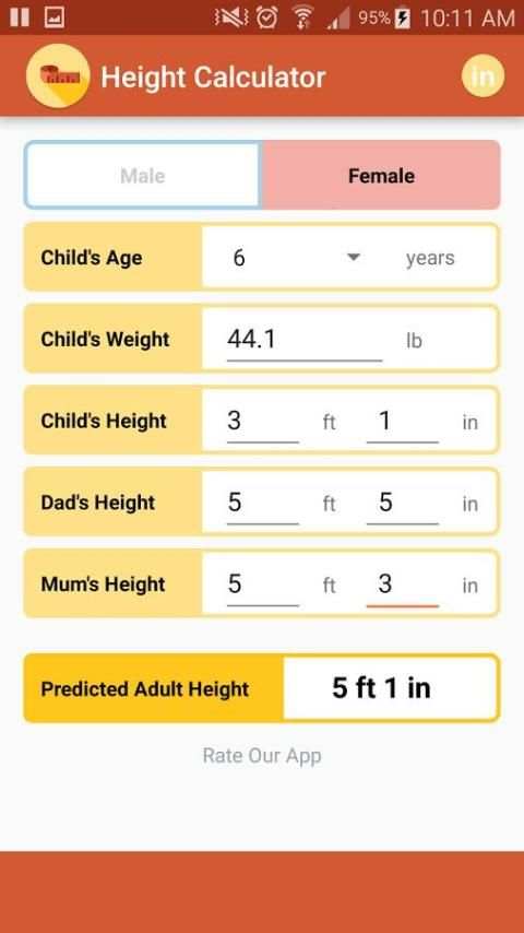 Height Calculator on 9Apps