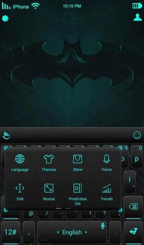 TouchPal Dark Neon Green Theme screenshot 3