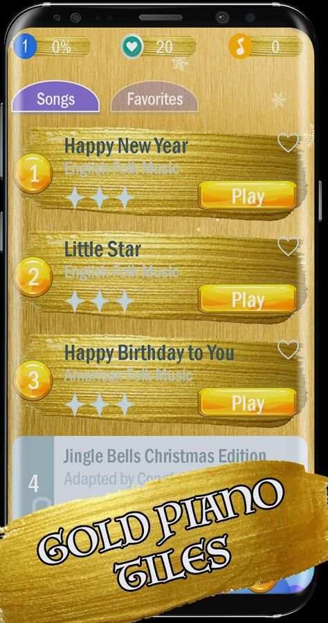 Gold Piano Tiles 3 screenshot 1