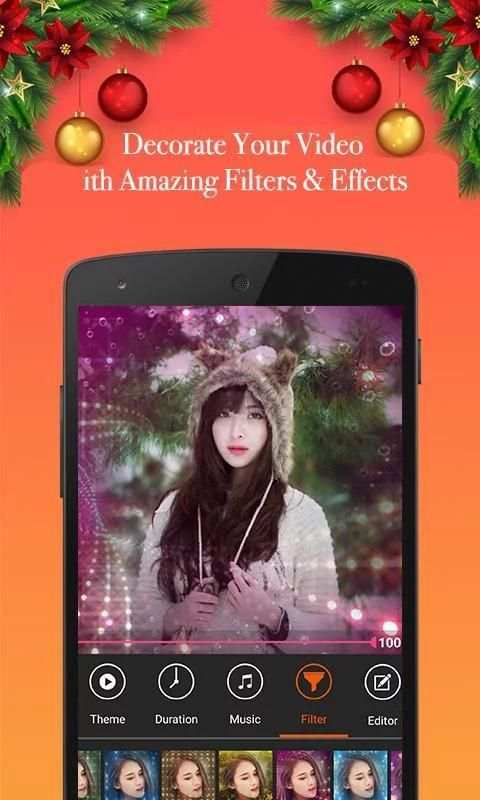 Christmas Video Photo Maker स्क्रीनशॉट 5