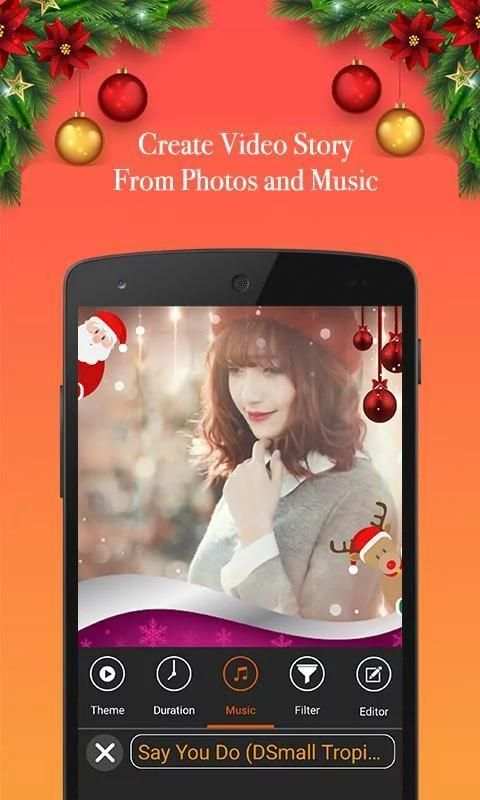 Christmas Video Photo Maker स्क्रीनशॉट 2