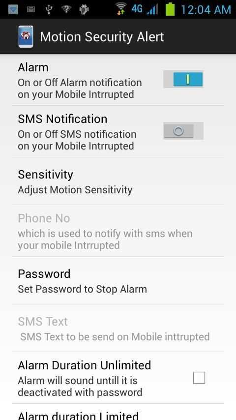 Anti Motion Alarm screenshot 2
