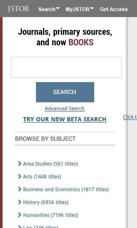 JSTOR Browser स्क्रीनशॉट 1