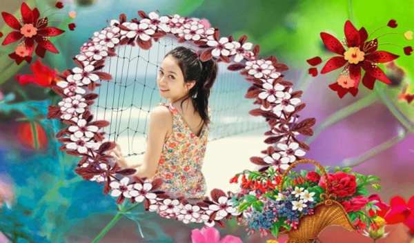 Flower Photo Frame 1 تصوير الشاشة