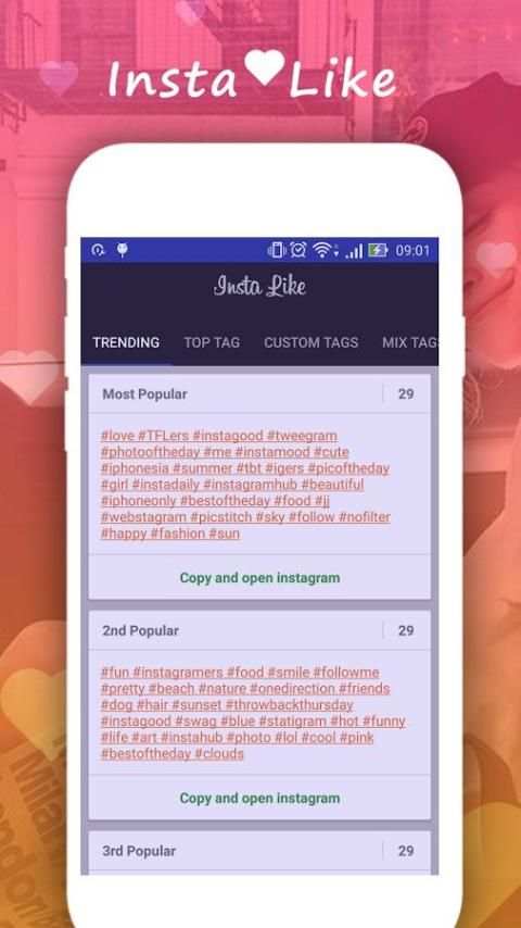 InstaLike - Top Tags for Instagram Likes screenshot 3