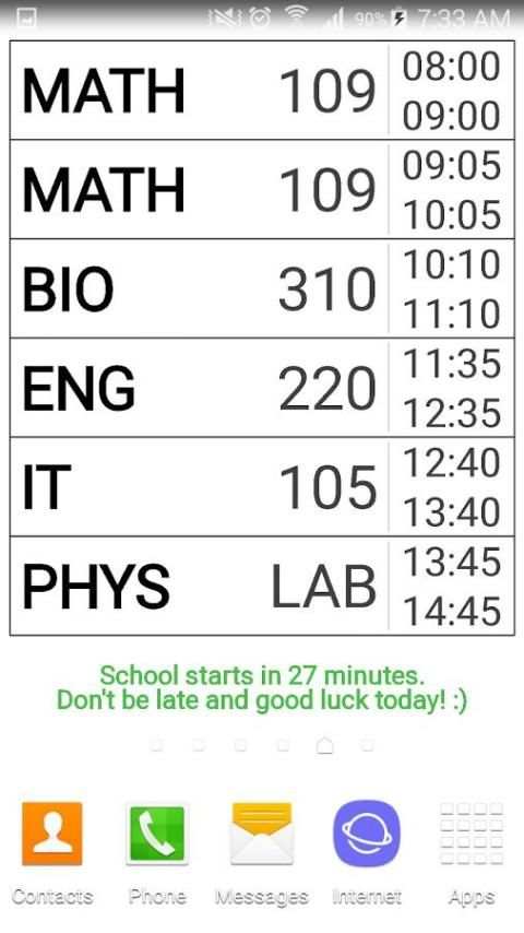 Timetable screenshot 3