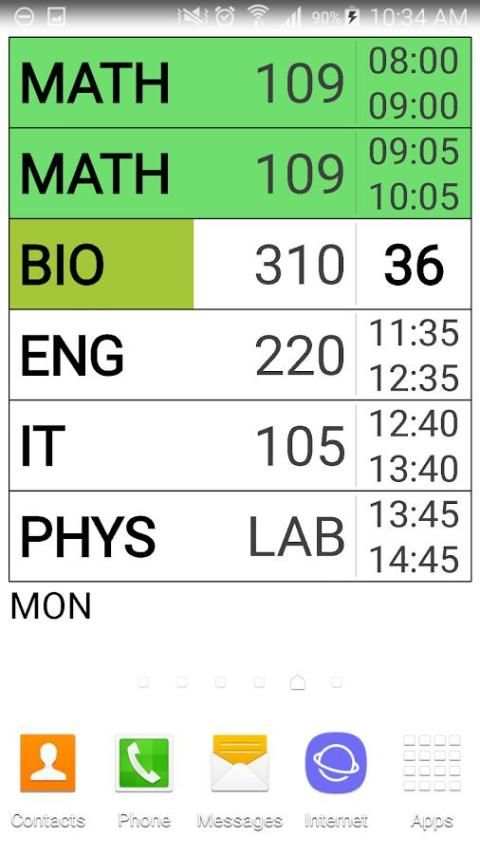 Timetable screenshot 4