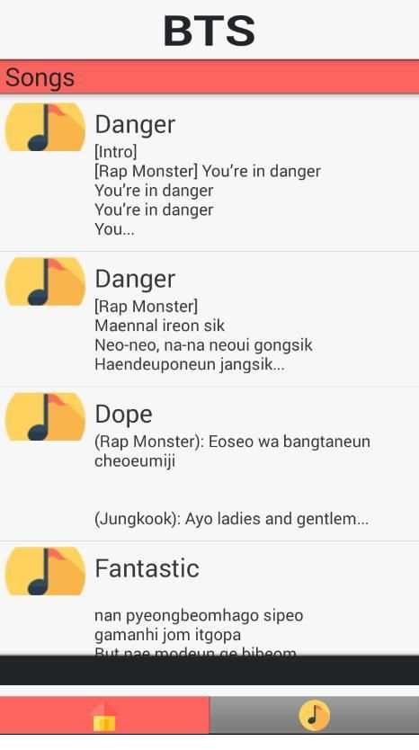 ALL SONGS BTS screenshot 2