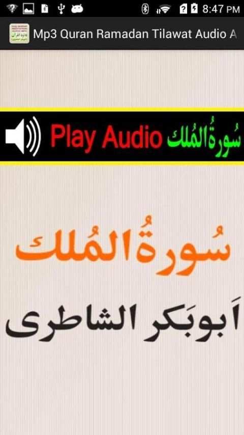 Mp3 Quran Tilawat Audio Shatri स्क्रीनशॉट 6