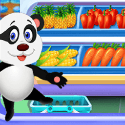 Panda Supermarket Adventure : Shopping Manager أيقونة