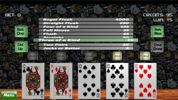 3D Video Poker स्क्रीनशॉट 1