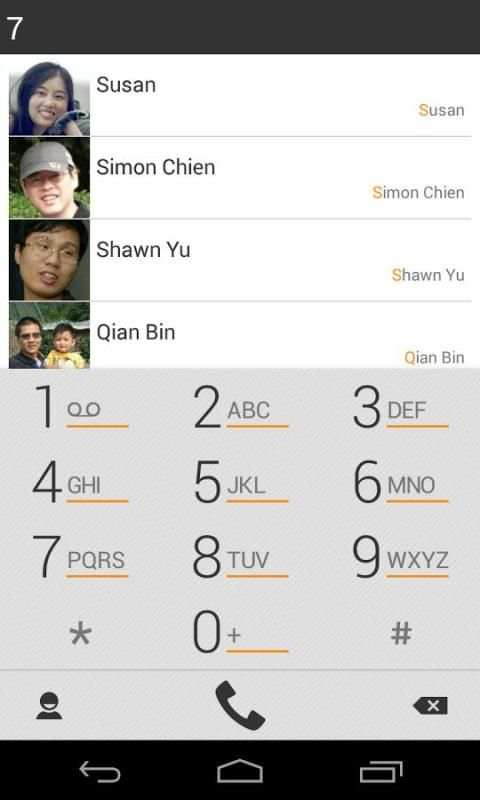 exDialer Orange ICS Theme 4 تصوير الشاشة