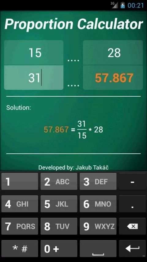 Proportion Ratio Calculator screenshot 1