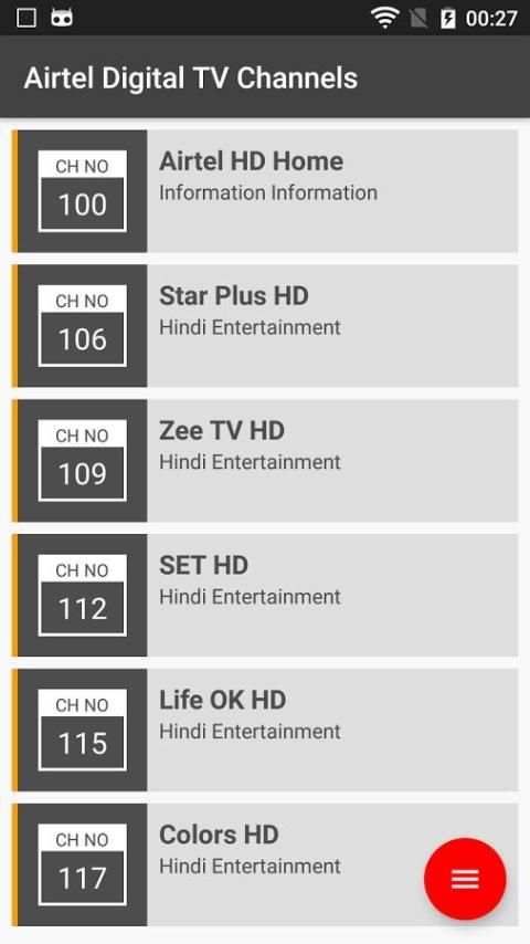 Airtel Digital TV Channels स्क्रीनशॉट 5