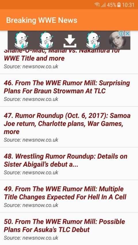 Breaking WWE News screenshot 2