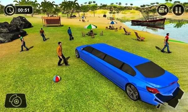 Beach Water Surfer Limousine Car Driving Simulator screenshot 1