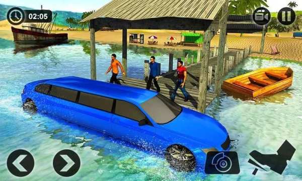 Beach Water Surfer Limousine Car Driving Simulator screenshot 10