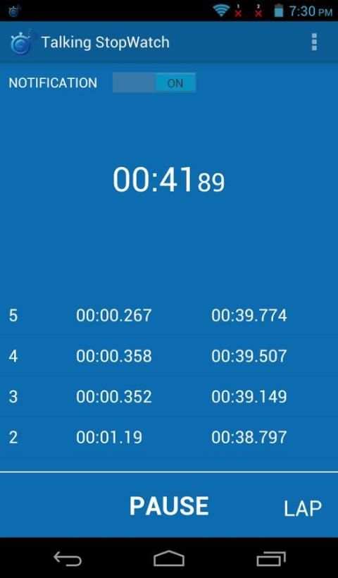 Talking Stopwatch screenshot 1