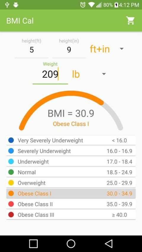 BMI Cal 1 تصوير الشاشة