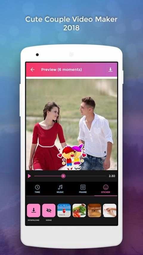Cute Couple Video Maker 2018 screenshot 1