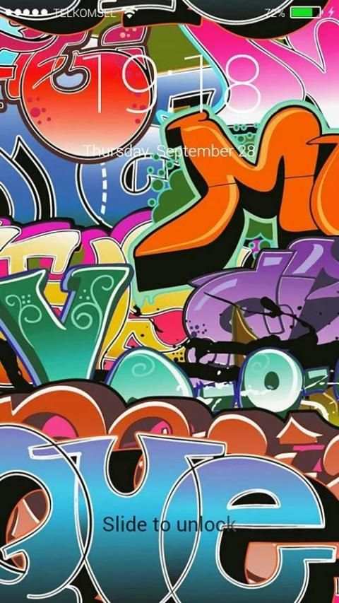 Graffiti Lock Screen Themes 2 تصوير الشاشة