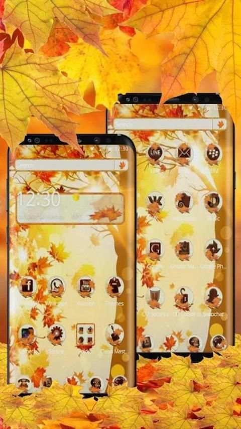 FREE autumn maple leaf tema screenshot 3