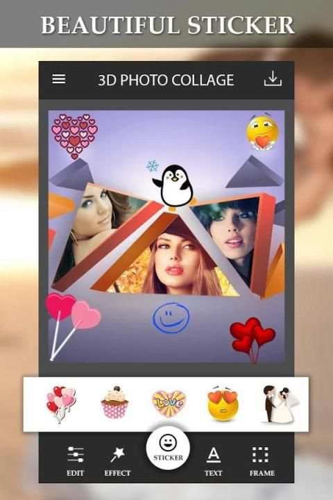 3D Photo Collage Maker स्क्रीनशॉट 4