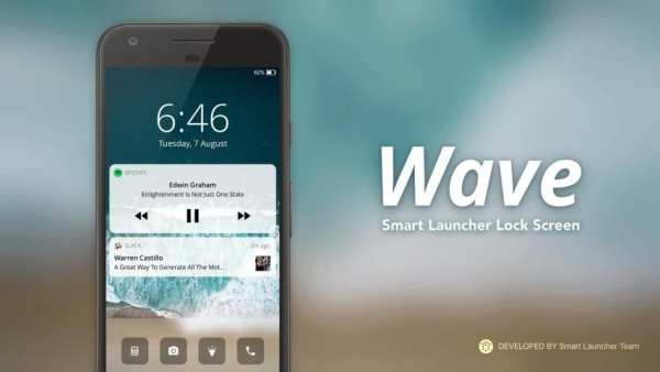 Wave - Customizable Lock screen 5 تصوير الشاشة