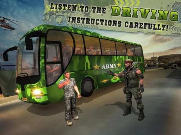 OffRoad US Army Coach Bus Driv screenshot 4