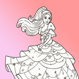 ikon Princess Coloring Game