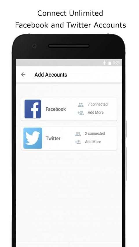 Social Media Manager for Facebook and Twitter скриншот 1