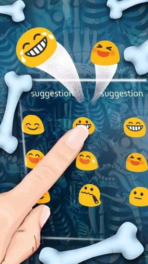 खोपड़ी कीबोर्ड थीम स्क्रीनशॉट 1
