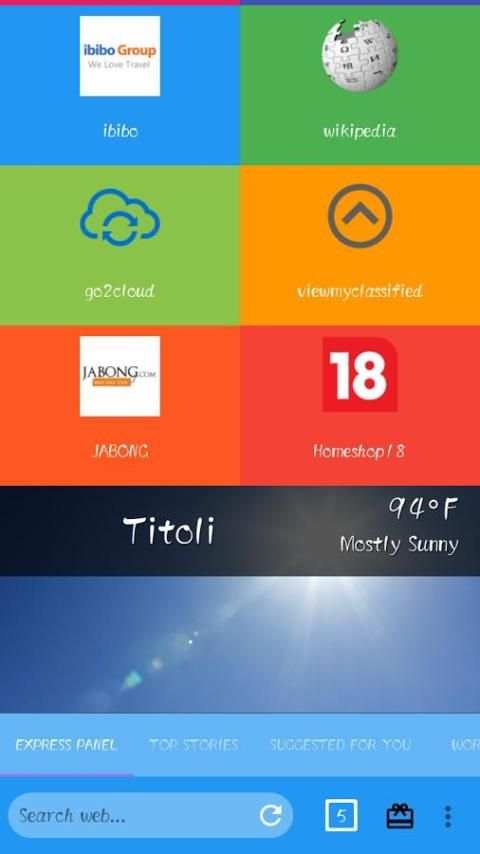 Moon Browser Mini screenshot 1