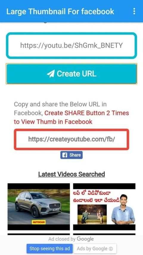 Create Large Thumbnail for Facebook screenshot 3
