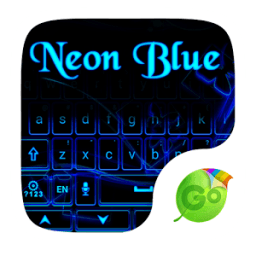 Neon Blue GO Keyboard Theme أيقونة