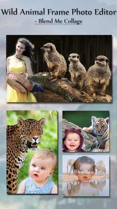 Wild Animal Frame Photo Editor - Blend Me Collage скриншот 4