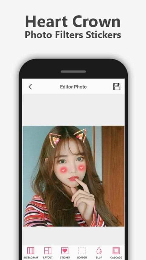 Heart Crown Photo Filters Stickers screenshot 2
