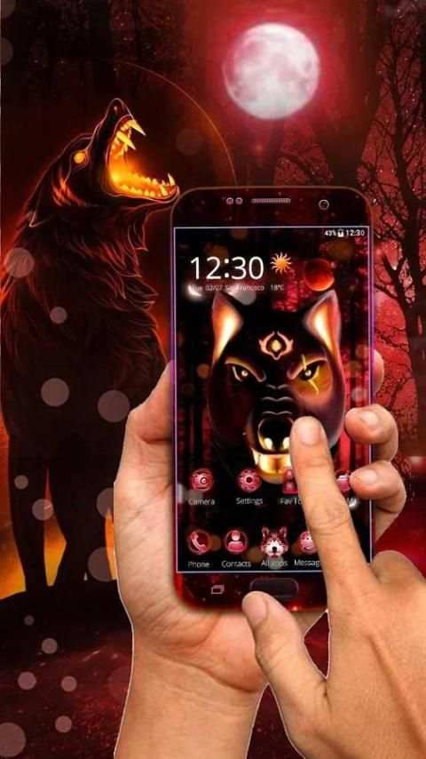 Angry Fire Wolf 3D Theme स्क्रीनशॉट 2