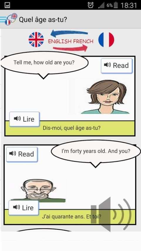 Dialogue français anglais screenshot 3
